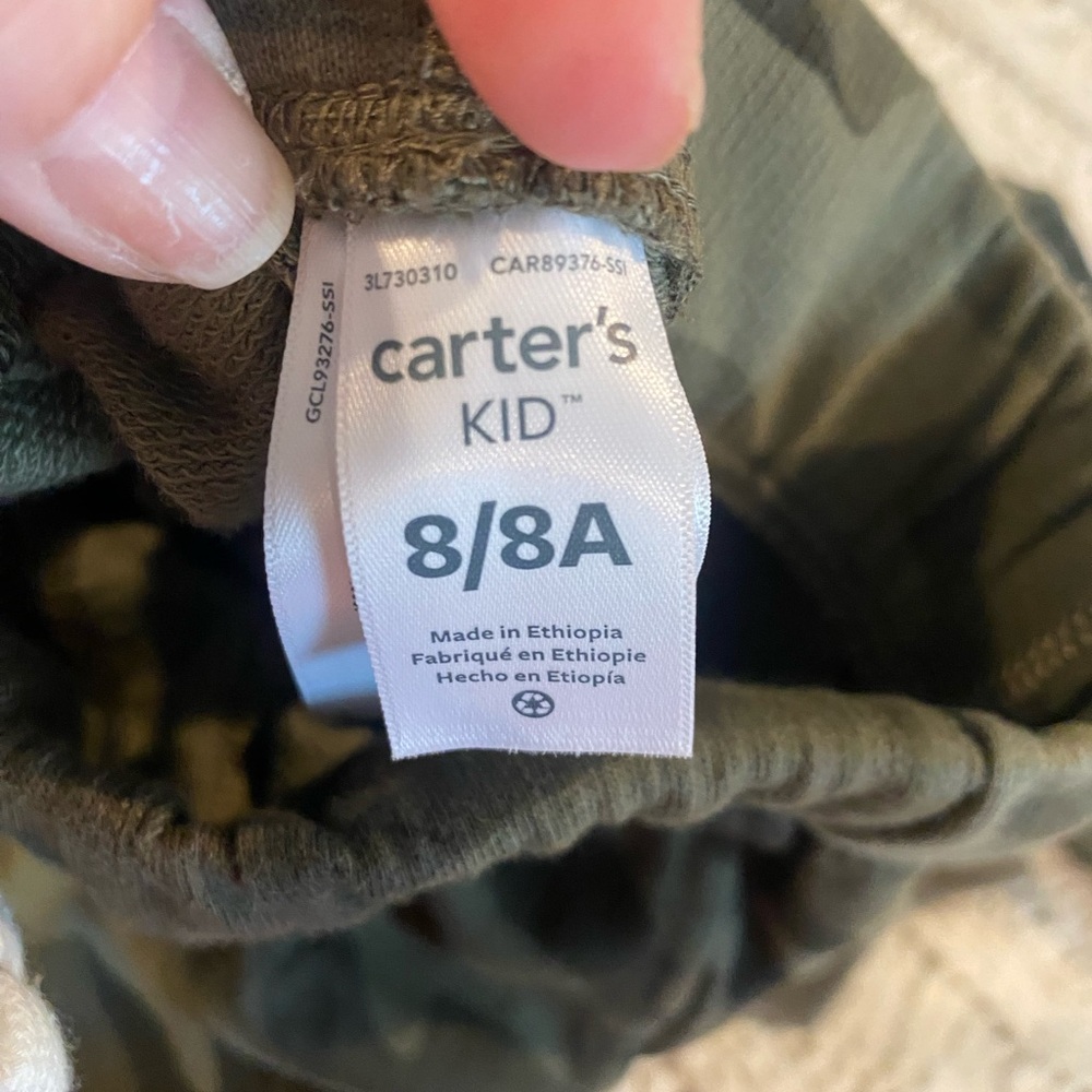 Set of Carter's Black, Gray and Camo Jogger Sweatpants - Picture 3 of 6